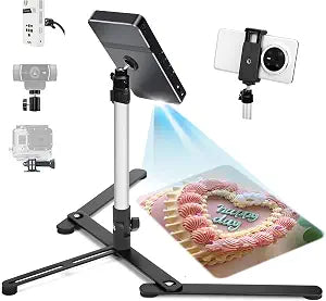 YIFMEIG Overhead Tripod for Mini Projector - Phone Holder,Camera Stand,Webcam,Stronger Support with Clip for Cookie Decorating,eaching Online Live Streaming and Showing 360° Rotation