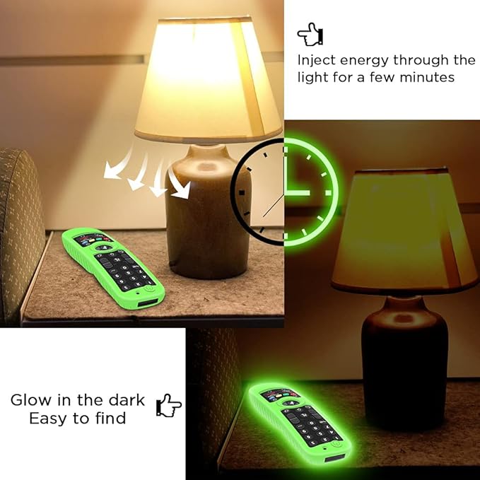 2 Pack Silicone Protective Case for LG MR21GA MR22GA MR23GA MR24GN Remote Control [Anti-Slip] Shockproof Protector Cover for LG Magic Remote 2021-2024 Case Sleeve Holder Skin-Glow Blue, Glow Green