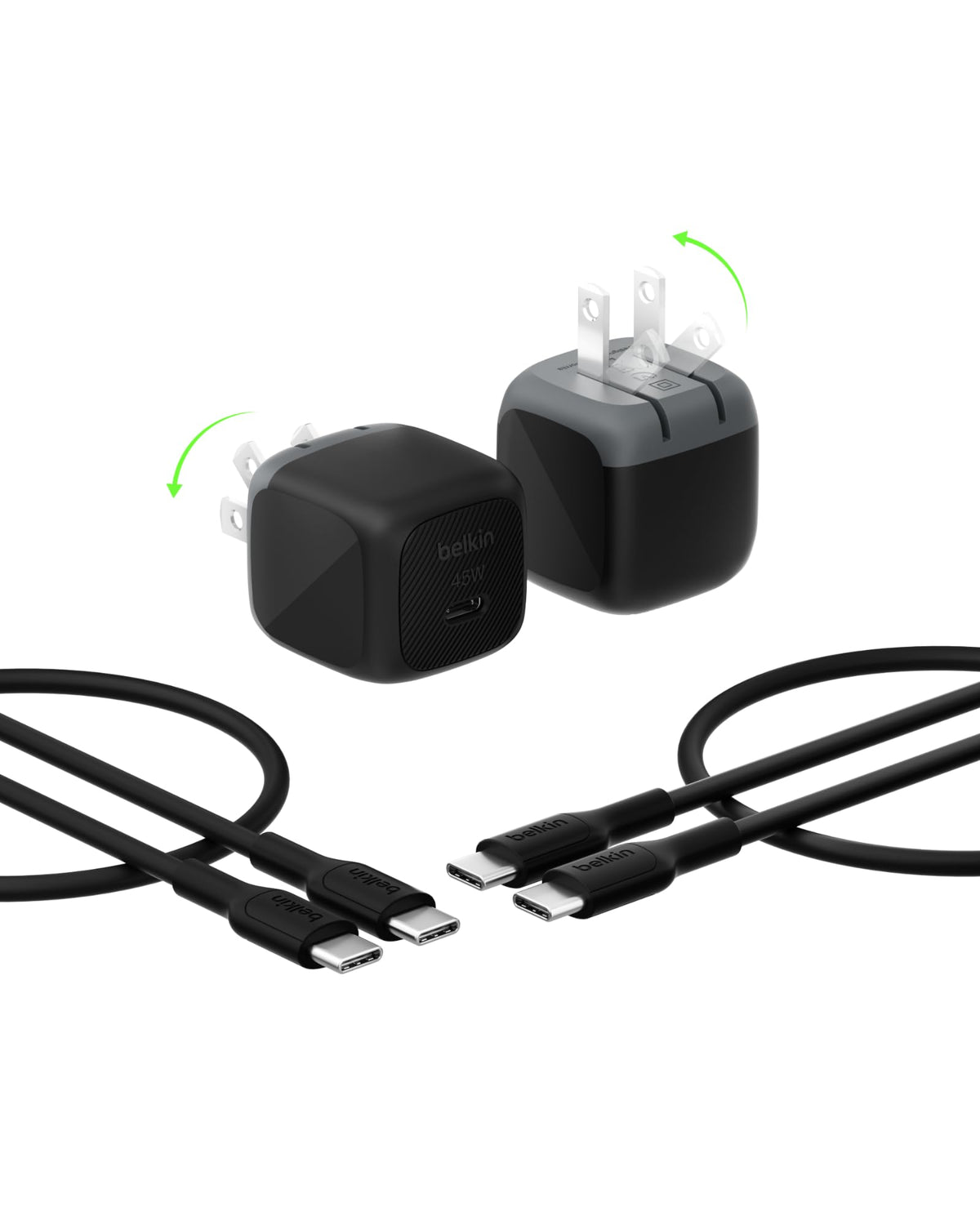 Belkin 45W Compact USB C Charger Block, 2 Pack, Fast | Charging & Powe - Image 1