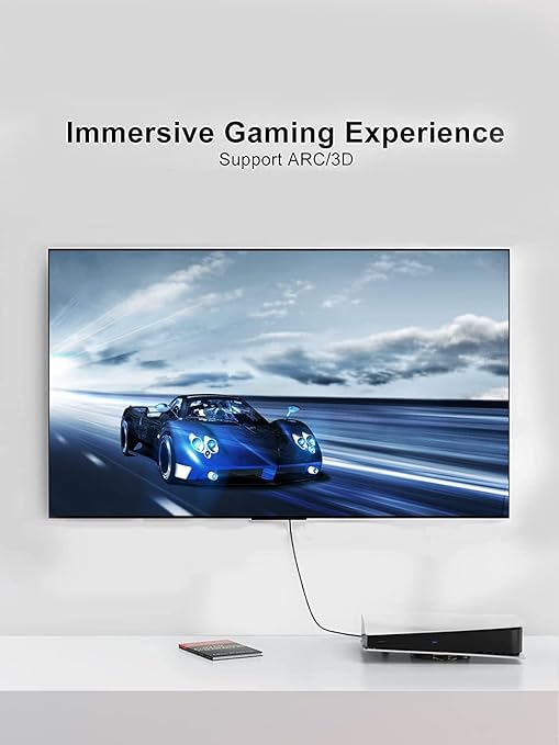 CableCreation 6ft 4K HDMI Cable, Left Angle 90 Degree, 4K@60HZ Ultra HD Support, Male to Male Black