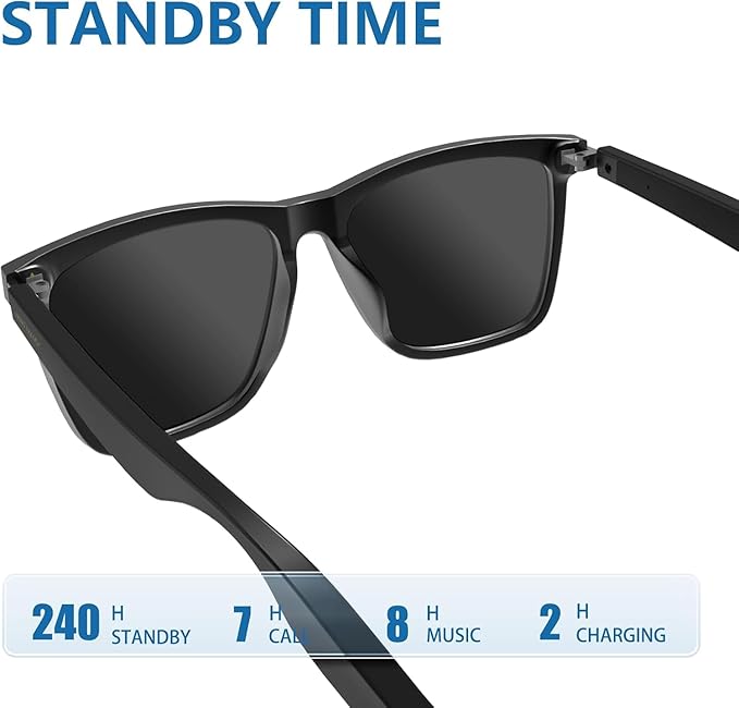 AIRMARS Smart Glasses for Men and Women with Speaker, Bluetooth Sunglasses with Outdoor UV Protection, Smart Sunglasses Bluetooth 5.4 Support Voice Assistant/Android/Mac/PC
