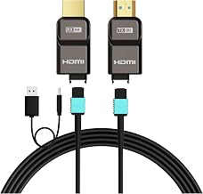 RUIPRO 8K Detachable Full Fiber Optic Armored HDMI 2.1 Cable, 48Gbps, 25FT - Image 1