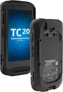 TC20 Protective Bumper Case for Zebra TC20 TC200J TC25 Full Touch Barcode Scanner Mobile Computer, Rugged TPU Rubber Cover Fall-Resistant, for Devices Without Keyboards