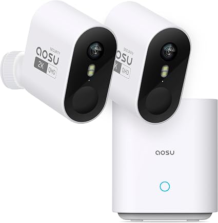 aosu 2K QHD Battery Security Cameras Wireless Outdoor System, 2-Cam-Kit - Image 4