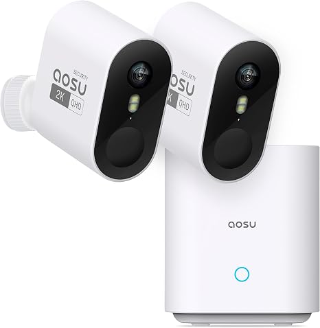 aosu 2K QHD Battery Security Cameras Wireless Outdoor System, 2-Cam-Kit - Image 5