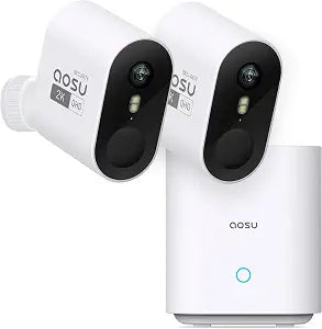 aosu 2K QHD Battery Security Cameras Wireless Outdoor System, 2-Cam-Kit - Image 1