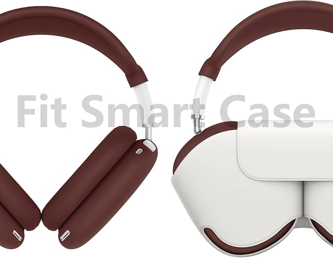 Silicone Case Cover for AirPods Max, Ear Pad Case Cover/Ear Cups Cover/Headband Cover for AirPods Max Headphones, Accessories Soft Silicone Protector for Apple AirPods Max New USB-C (2024) (Wine Red)