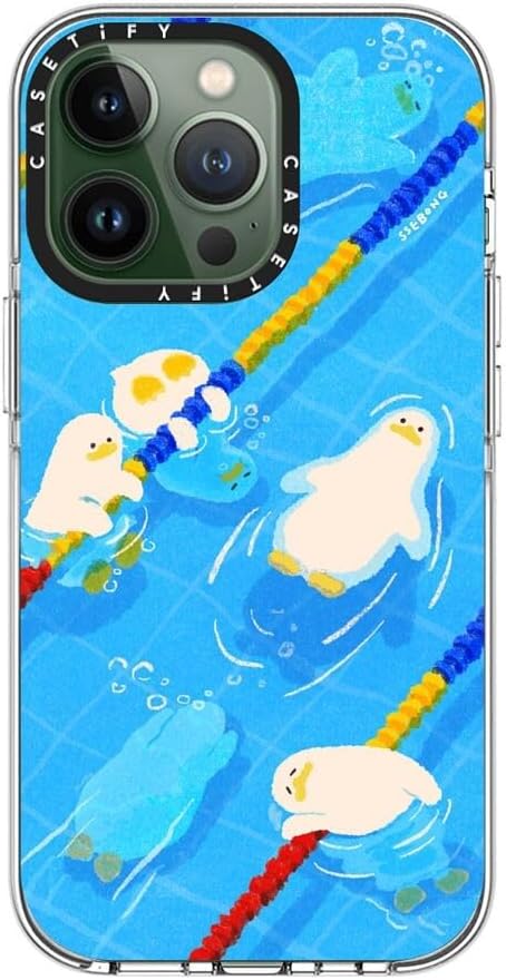 CASETiFY Clear iPhone 13 Pro Case [Not Yellowing / 6.6 ft. 3X Military Grade Drop Protection/Compatible with Magsafe] - Pool time - Clear