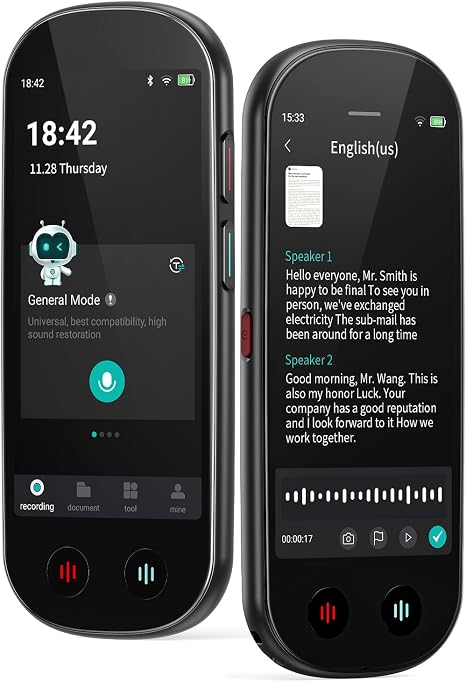 AI Voice Recorder with Playback, Digital Voice Recorder with Unlimited Transcription, Summary, Translation, 80GB Voice to Text Meeting Recorder and Transcriber, AI Recorder for Lectures, Interviews