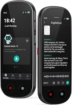 AI Voice Recorder with Playback, Digital Voice Recorder with Unlimited Transcription, Summary, Translation, 80GB Voice to Text Meeting Recorder and Transcriber, AI Recorder for Lectures, Interviews