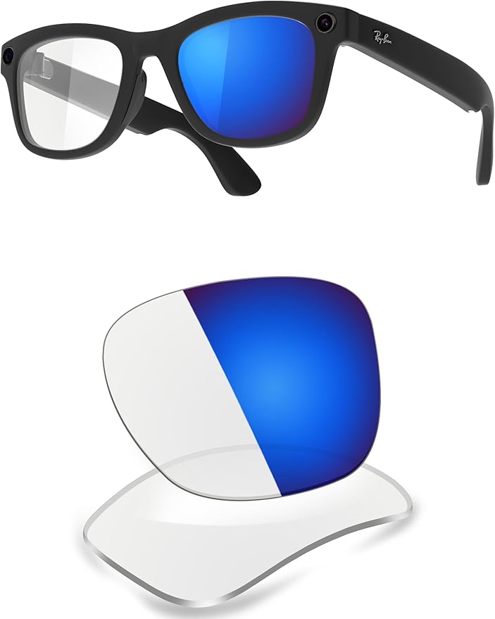 ThunderClap POLARIZED Replacement Lenses Compatible with Ray-Ban Meta Wayfarer RW4006 50mm | RW4008 53mm Smart Glasses