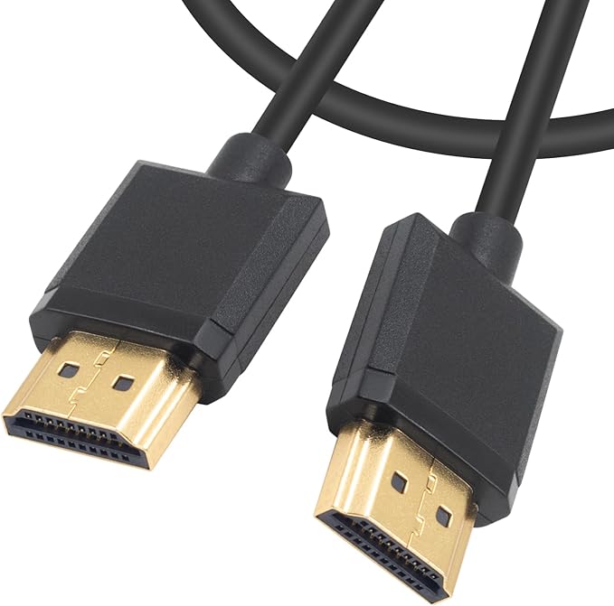 Duttek 4K HDMI Male to Male Cable 2 Feet/60cm, Short HDMI Cable, Extreme Thin, for 3D and 4K Ultra HD TV Stick HDMI 2.0 Cord Extension Converter