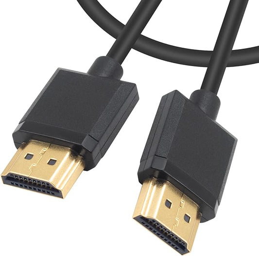 Duttek 4K HDMI Male to Male Cable 2 Feet/60cm, Short HDMI Cable, Extreme Thin, for 3D and 4K Ultra HD TV Stick HDMI 2.0 Cord Extension Converter