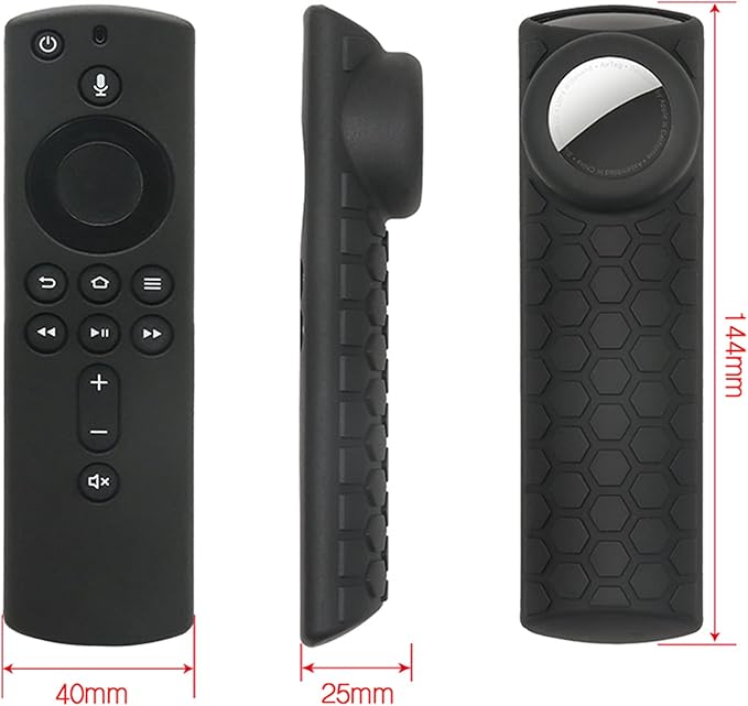 TV Stick 4k 2nd Remote Cover Case with tag Holder (Glow in The Dark) Compatible with TV Stick 2nd Gen, Tracker Cover for Tile Sticker 2020,Glow Green