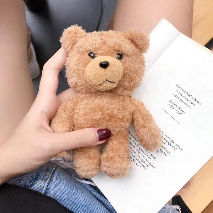 SGVAHY Furry Case for AirPods Pro 3rd Generation Funny Cute 3D Cartoon Plush Design Khaki Bear Soft Warm Fluffy AirPod Pro 3 Cover with Keychain Kawaii Anti-Fall Protective Case Women Girls