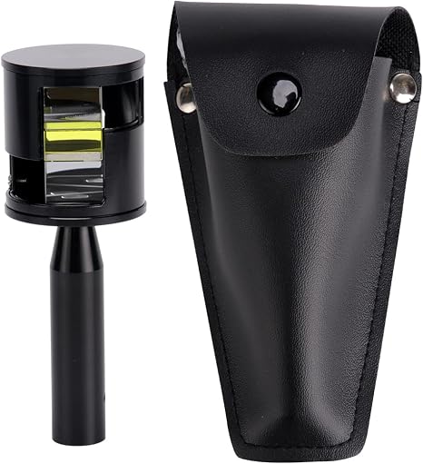 Double Right Angle Prism 90-180 Degree Mini Optical Square Surveying Prism for Total Station, Theodolite & Laser Level, Compact Dual Penta Reflective Surveying Instruments with Protective Case (1 Pcs)