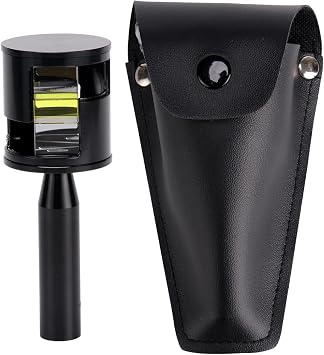 Double Right Angle Prism 90-180 Degree Mini Optical Square Surveying Prism for Total Station, Theodolite & Laser Level, Compact Dual Penta Reflective Surveying Instruments with Protective Case (1 Pcs)