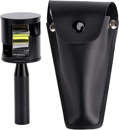 Double Right Angle Prism 90-180 Degree Mini Optical Square Surveying Prism for Total Station, Theodolite & Laser Level, Compact Dual Penta Reflective Surveying Instruments with Protective Case (1 Pcs)