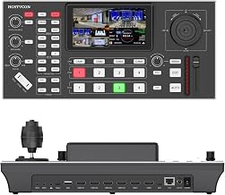 Video Mixer Switcher, 4-Channel HDMI Live Streaming Switcher, 4D Joystick PTZ Controller 1080p 60FPS Type C Video Output - Image 1