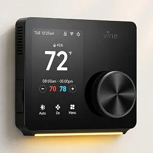 vine Smart Thermostats for Home with Large Knob - WiFi Thermostat for House with Nightlight, 7x8Period Programmable Compatible with Alexa, Google Assistant, Energy Saving, C-Wire Required