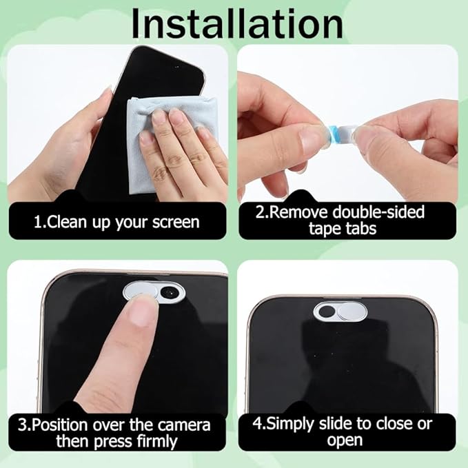 3Pcs Metal Webcam Cover Slide Ultra Thin 0.04 Inch Silver Laptop Camera Privacy Cover for Mini PC Phone Laptop Desktop Aluminum Durable Phone Privacy Protectors for Home Office Travel Use