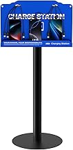 Floor Standing Cell Phone Charging Station with Fast Charigng Cables – 8 Device Charging Dock for Office, Hotel & Public Spaces | Compatible with iPhone ipad Smartphone Tablets Android Port (Blue) - Image 1
