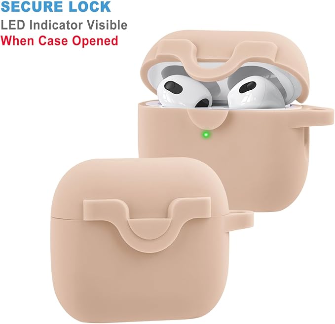 Case for Airpods 3 Case with Cute Bling Keychain, Silicone Protective Case Cover for Airpods 3rd Generation Case Earbuds Cases Women Girls for Apple Air pod 3 Tea