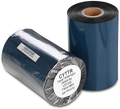 Thermal Transfer Ribbon - Premium Wax Printer Ribbon 1" Core Ink Out- 1 Roll (4.33" x 1476') 110mm450m for Zebra ZT410,ZT420,ZT610,105SL,110*i4,140*i4,zt230,Godex ez2300,Citizen s700 - Image 1
