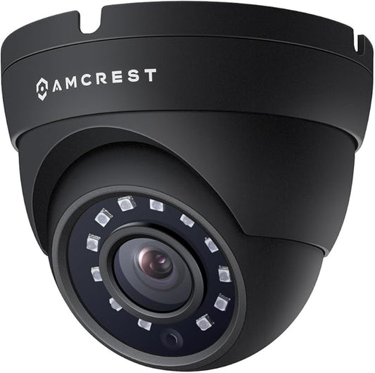 Amcrest Analog Outdoor Security Camera, Dome 2MP 1080P @ 30fps, Quadbrid HD-CVI/TVI/AHD, 98ft Night Vision, IP67 Metal, 129° FOV, Black (Not an IP Camera) (DVR Required, Not Included) (AMC1080DM28-B)
