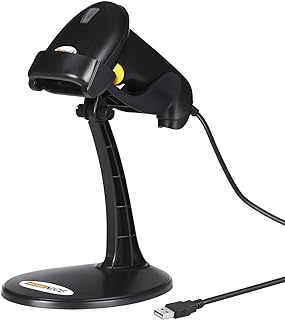 WoneNice Hands-Free USB Barcode Scanner with Stand for School Book Checkout - Image 1