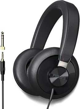 PHILIPS SHP6000 Wired Headphones Studio Monitor & Mixing DJ Stereo Headsets Over Ear Headphones Wired Noise Isolation with High Resolution Audio, Deep Bass