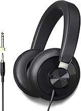PHILIPS SHP6000 Wired Headphones Studio Monitor & Mixing DJ Stereo Headsets Over Ear Headphones Wired Noise Isolation with High Resolution Audio, Deep Bass - Image 1