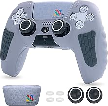 ECHZOVE PS5 Controller Cover Case – 30th Anniversary Limited Edition Protective Silicone Skin for PlayStation 5 Controller, Anti-Slip, Sweat-Resistant, Shockproof Grip Case (Light Grey) - Image 1
