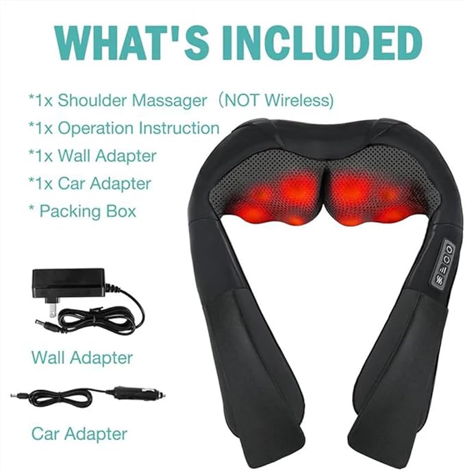 IUI Neck Massager for Pain Relief Deep Tissue, Back Massagers with Heat, Electric Kneading Massagers Pillow for Neck, Back, Shoulder, Legs, Waist, Body