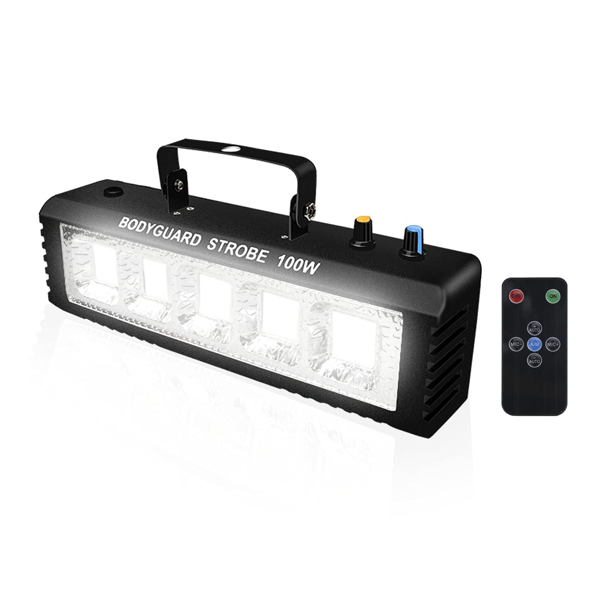 Strobe Stage Lights Sound Activated, 100W White LED Strobe Stage Lights, Halloween Light Effect with Remote Control, Professional DJ Party Lights for Banquet Host