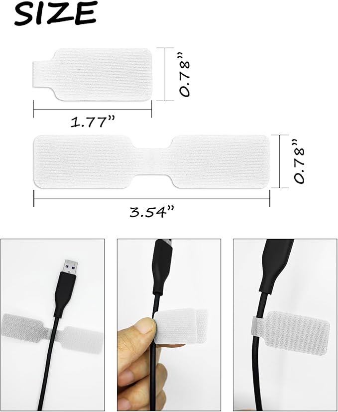 32 Pcs Cable Labels, Write On Cord Labels, Wire Cable Tags, Wire Tags for Electronics, Computers Cable Management and Identification, White, 1.77" x 0.78"