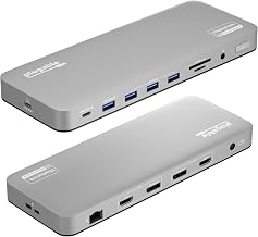 Plugable USB C Docking Station, Dual Monitor 4K 60Hz 2X HDMI or DisplayPort - Image 1