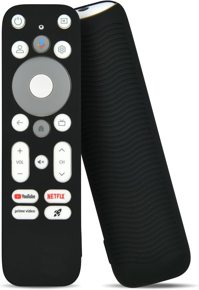 [Glow Blue] Luminous Remote Cover Compatible with Onn Android TV 4K UHD Stick TV Box 100024646 100026240 Remote Controller Lightweight Anti-Slip Skin-Friendly Silicone Skin Sleeve