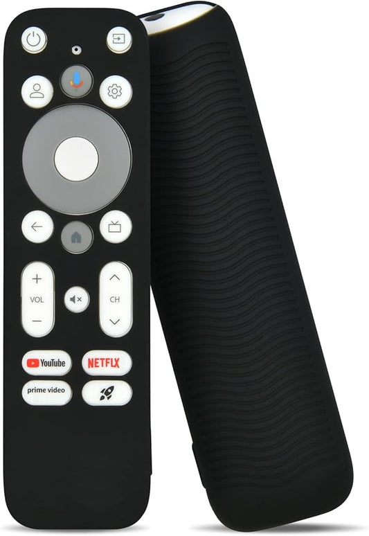 [Glow Blue] Luminous Remote Cover Compatible with Onn Android TV 4K UHD Stick TV Box 100024646 100026240 Remote Controller Lightweight Anti-Slip Skin-Friendly Silicone Skin Sleeve