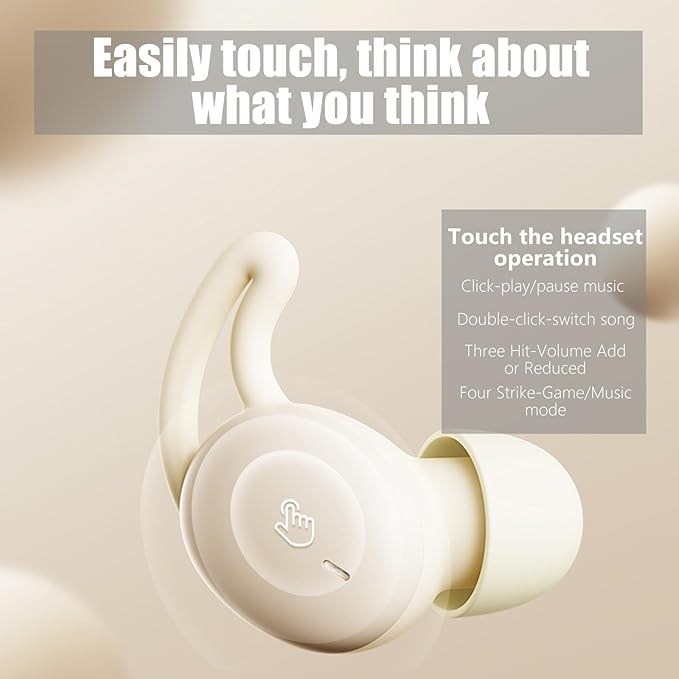 Sleep Headphones Sleep Earbuds Sleeping Headphones Sleep Headphones Wireless Sleep Ultra-Thin Bluetooth 5.3 Headphones Sleep Earbuds for Side Sleepers Noise-Blocking 5H(Black)