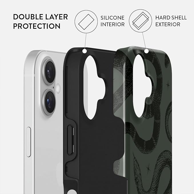 BURGA Phone Case for iPhone 16 - Cute, Trendy, Aesthetic, Pattern Phone Cover, Hard Shell Protection - fits Apple iPhone 16 Case for Women and Men