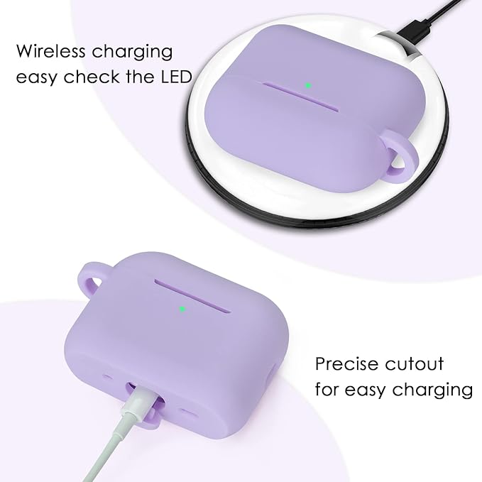 Case for Airpods Pro 1st 2nd Generation - VISOOM Airpods Pro 1/2 Cases Cover Women Silicone iPod Pro 2 Earbuds Wireless Charging Case Girl Bling Keychain for Apple Airpod Gen Pro 2