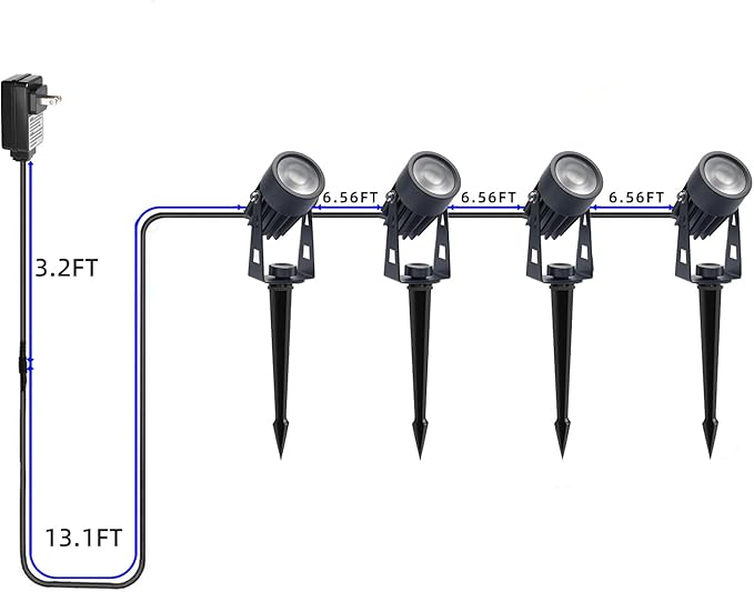 Smart RGB Low Voltage LED Spotlights, APP & Remote Control,Synchronous Dimming Lighting System, IP65 Waterproof,16 Million Colors for Outdoor Landscape,Yard,Garden,Holiday Decoration (4 Pack)