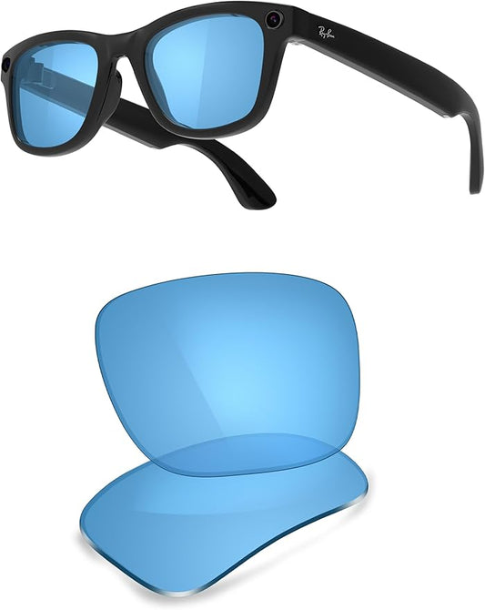 ThunderClap POLARIZED Replacement Lenses Compatible with Ray-Ban Meta Wayfarer RW4006 50mm | RW4008 53mm Smart Glasses