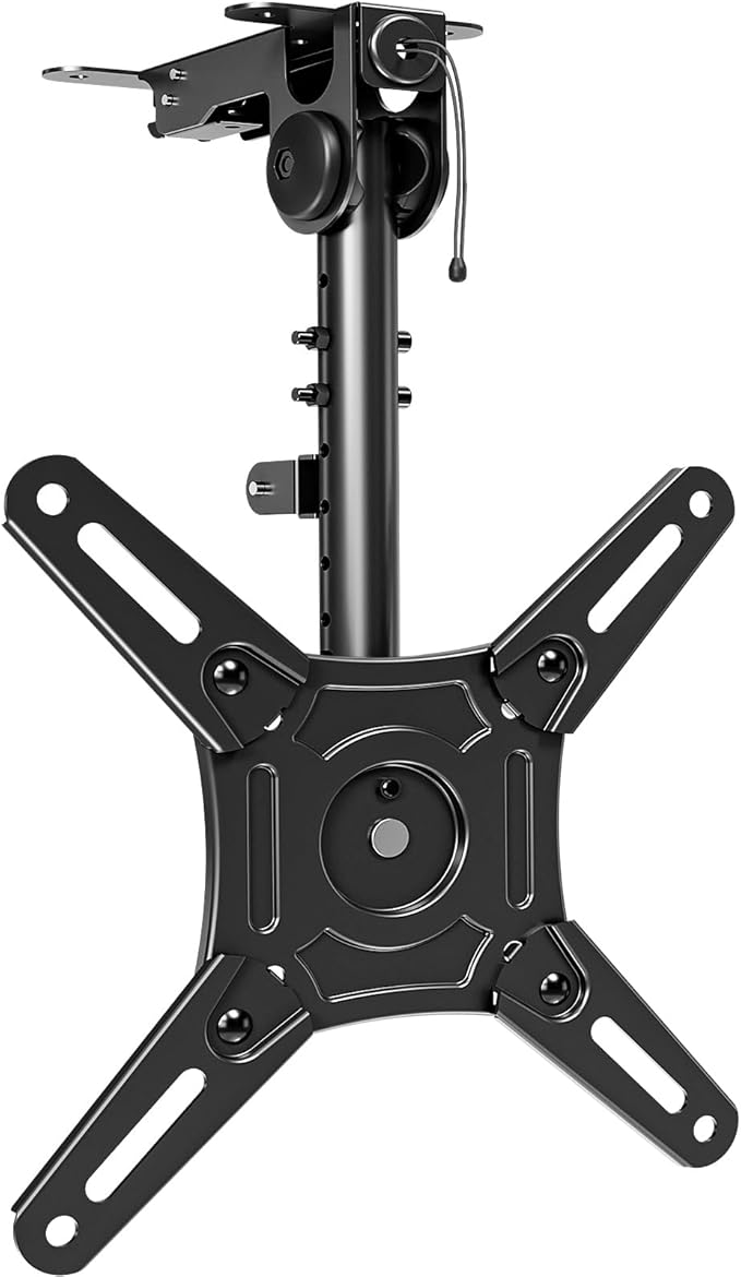 ELIVED Flip Down Ceiling TV Mount for Most 14-40 Inch TVs, Floding TV Mount for Flat and Pitched Roof, Height Adjustable Full Motion tv Bracket 360° Swivel, Max VESA 200x200mm, up to 22 Lbs, YD3030