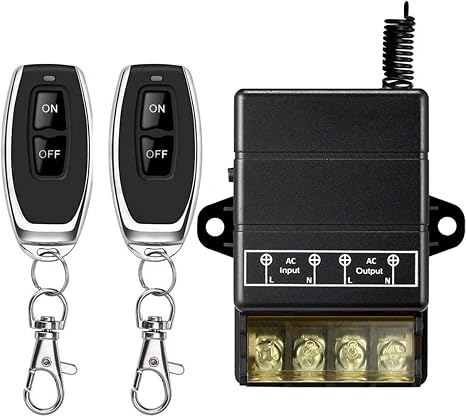 VONVOFF Wireless Remote Switch,AC110V/120V/240V/ 30A Relay,328ft Long Range