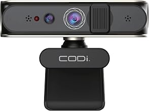 CODi Allocco HD 1080P IR Webcam with Windows Hello Facial Recognition, 30FPS USB-A Camera with Built-in Microphone, Auto Low-Light Correction for Video Conferencing & Streaming