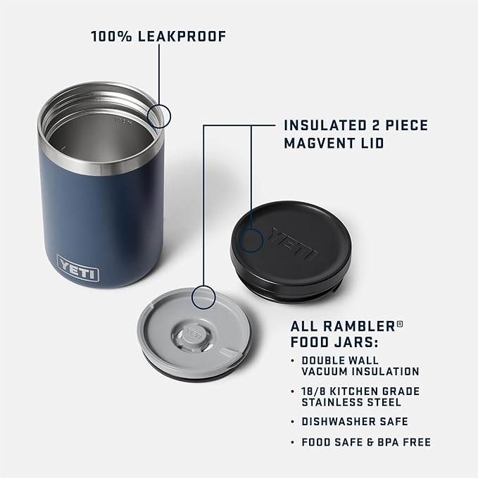 YETI Rambler 16 oz Food Jar, Vacuum Insulated, Stainless Steel, With Airtight Lid, Ridgeline