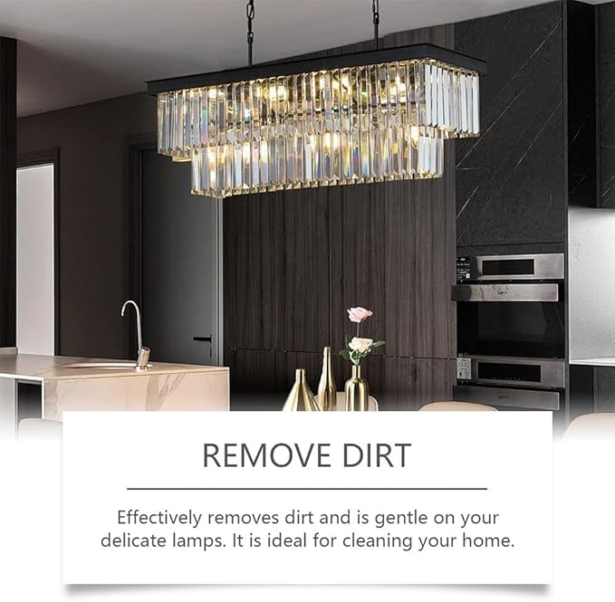 Chandelier Cleaner Drip Dry Spray, Chandelier Cleaner Drip Dry Spray No Wipe, Spray Away Dust Remover, Crystal,Figurine, Crystal Cleaner, Streak-Free Shine on Crystal (2pcs)