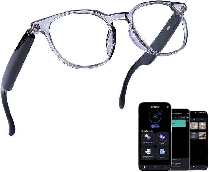 Ai Smart Glasses Bluetooth 5.4 with Translation for Men Women 160+Languages Color-Change Lens Chat GPT Assistant Free App Translator Glasses Meeting,Driver,Travel
